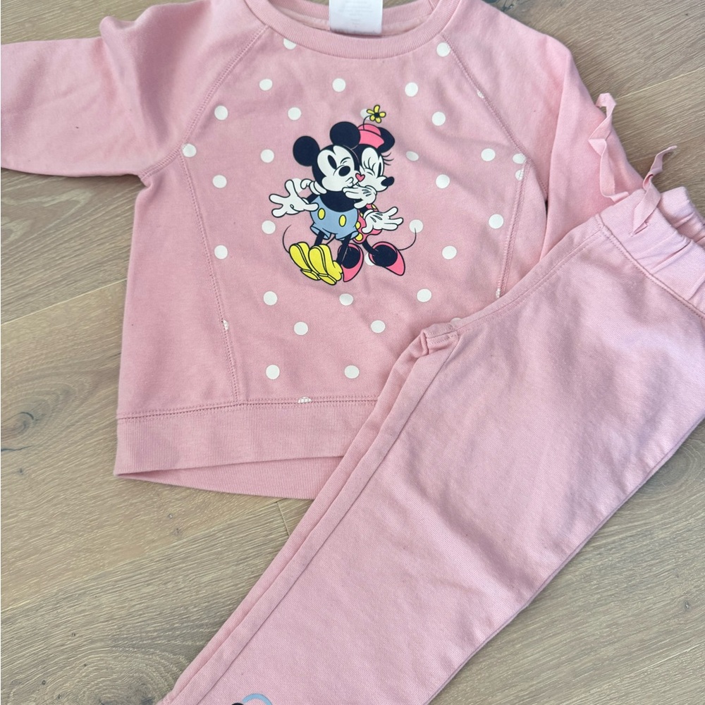 GAP Pink Pajama Sets Matching Disney Design